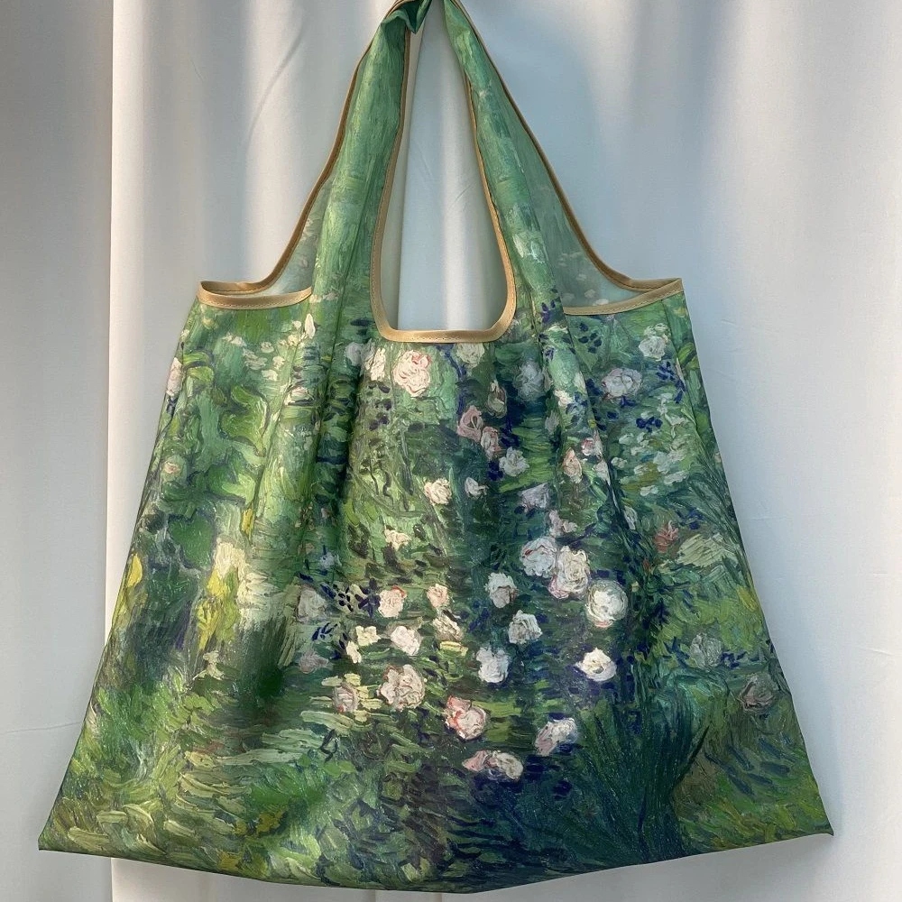 折叠购物袋大容量环保袋折叠便携式便携单肩超市买菜收纳袋手提TL