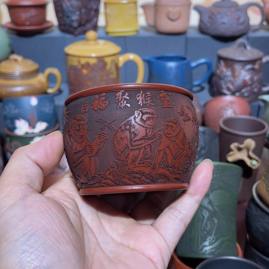 原矿紫砂手工主人杯