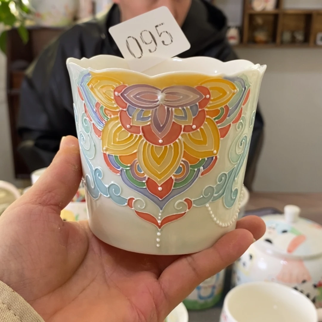 瓷片景德镇釉下彩手绘