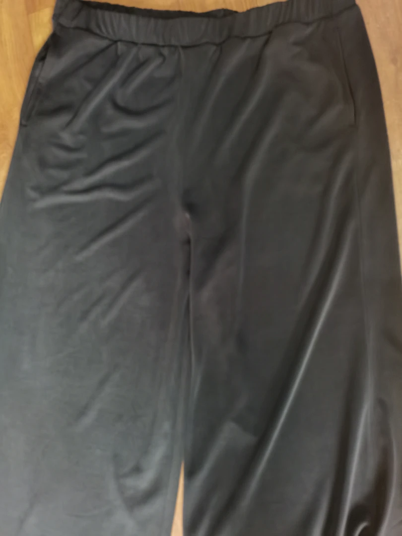 针织铜氨丝双雾面阔腿裤裁片一条