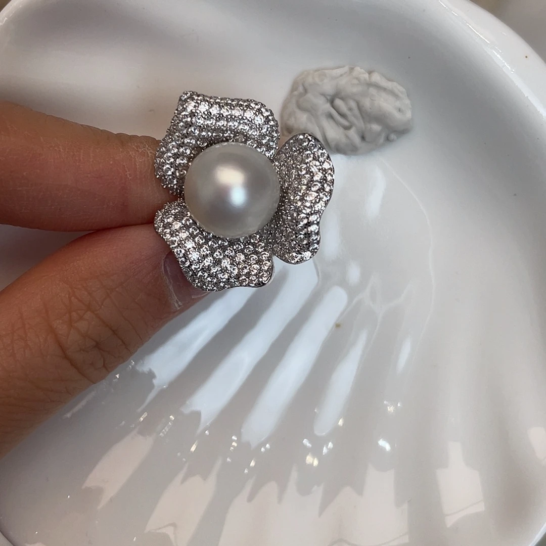 海水珍珠手绳银S925镶嵌