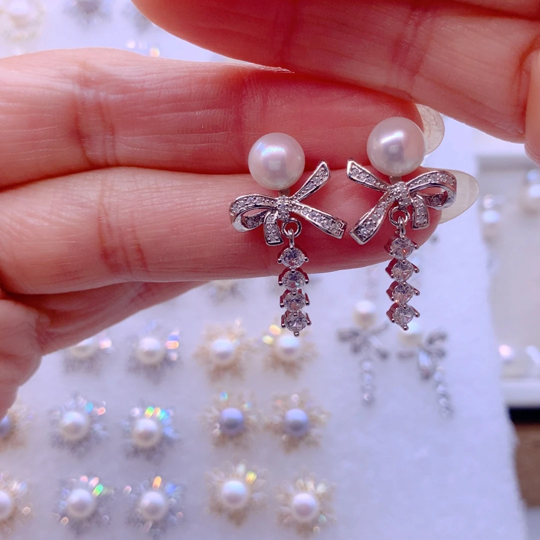 耳饰合金淡水珍珠