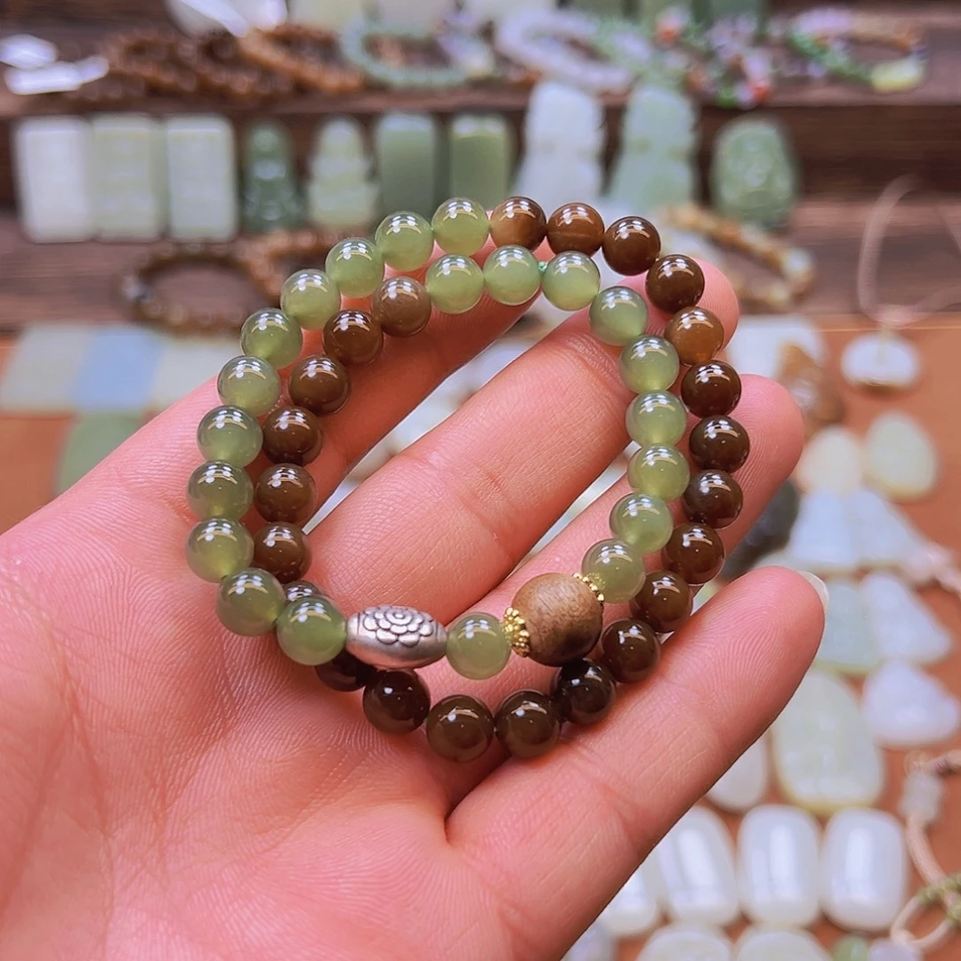 和田玉未镶嵌手串
