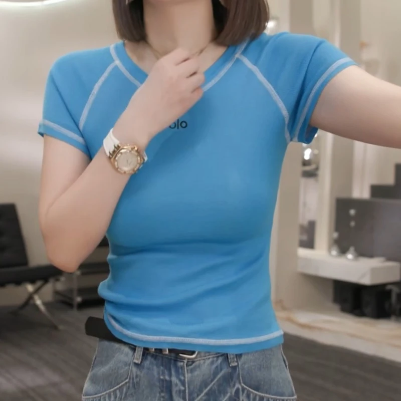 2025夏季新款时尚简约百搭休闲上衣T恤LK2504639