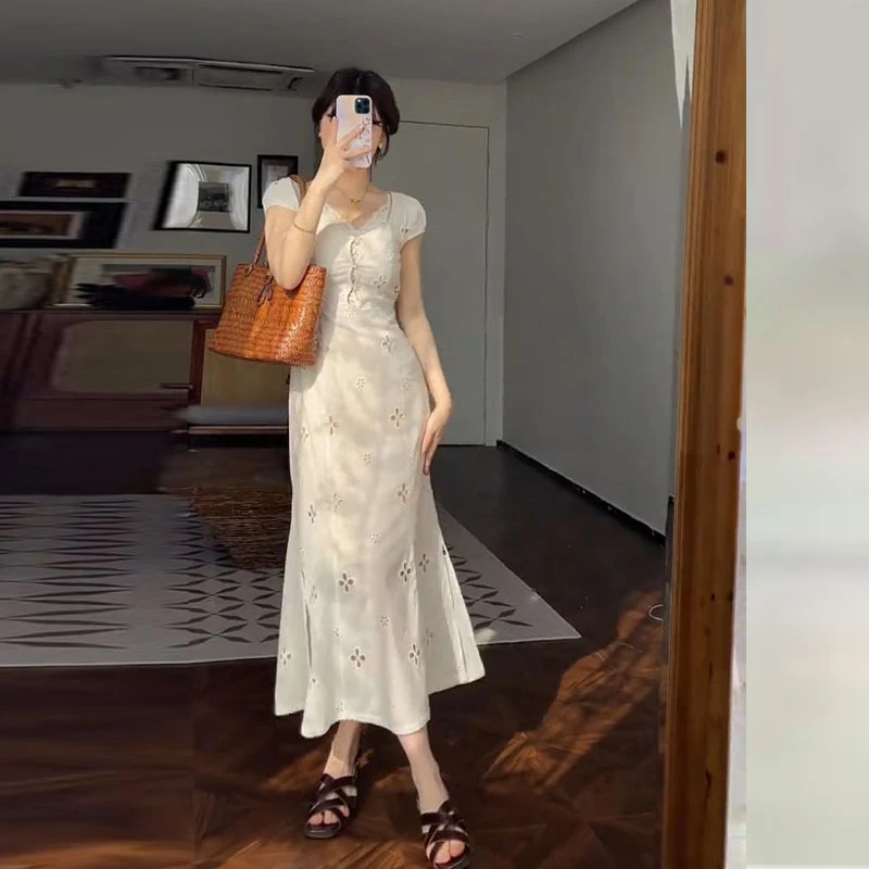 清仓新中式旗袍连衣裙子女夏季新款气质小个子裙子1006