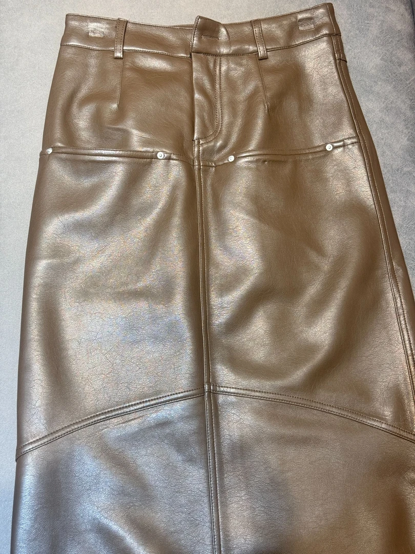 【新疆包邮】时尚直通半身皮裙