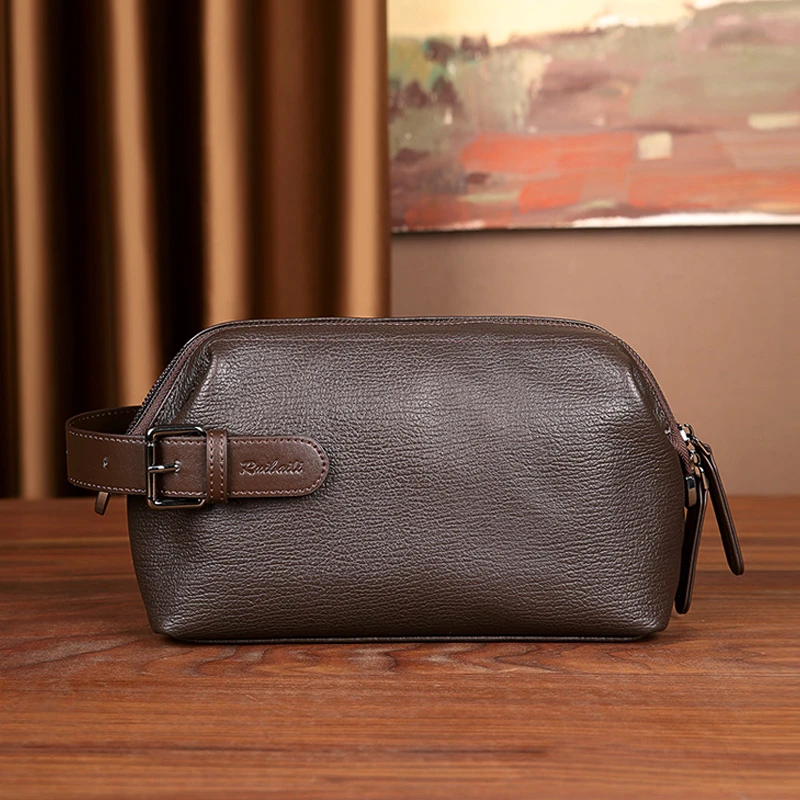 男包手拿包真皮休闲零钱包多功能手包手抓包肩包时尚潮流包牛皮包