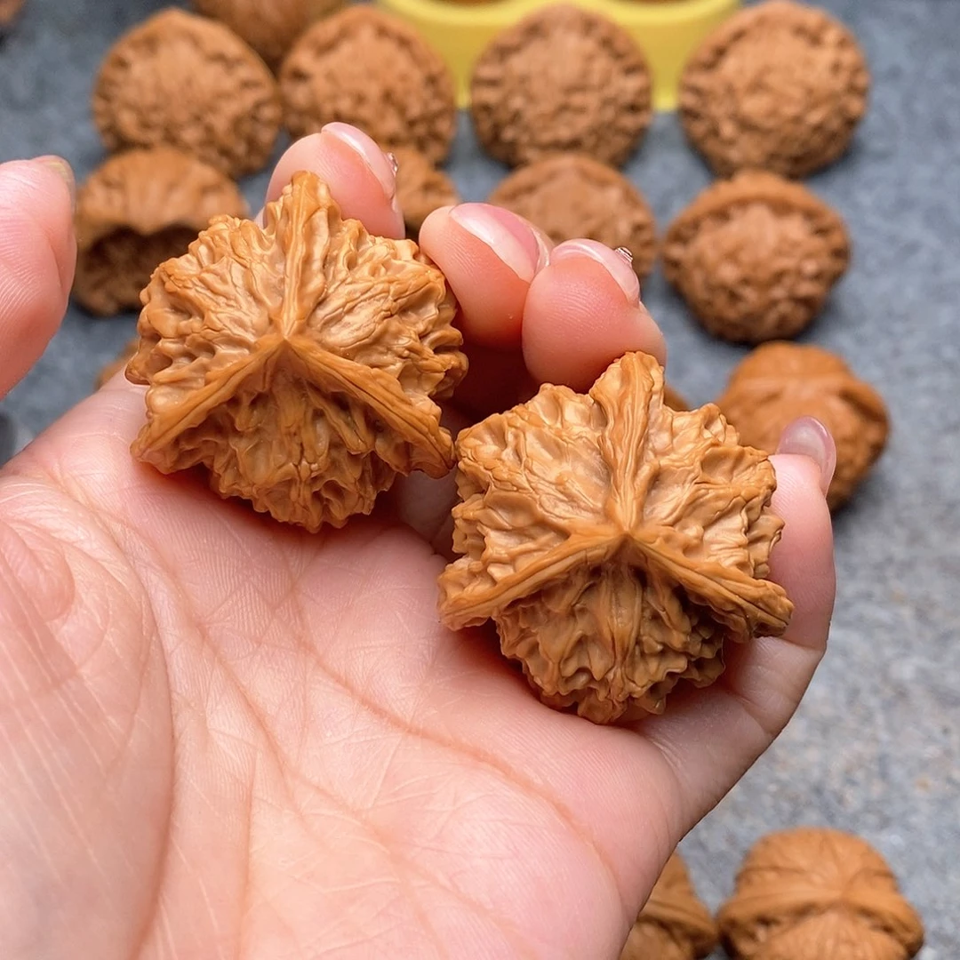 文玩核桃把件S***?精品盘山三棱38全品