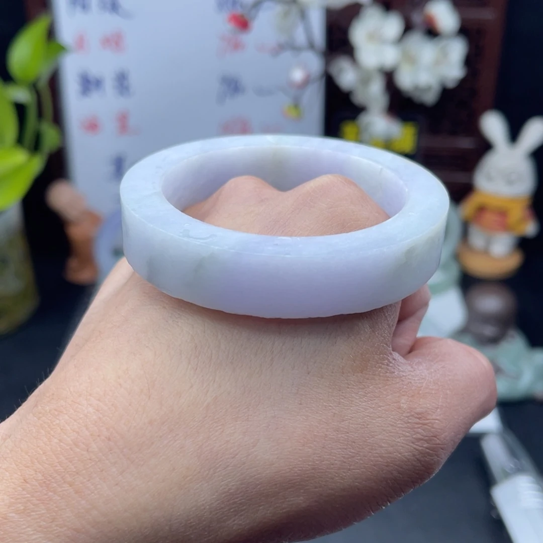 定制翡翠未镶嵌56-58猫爪镯手镯