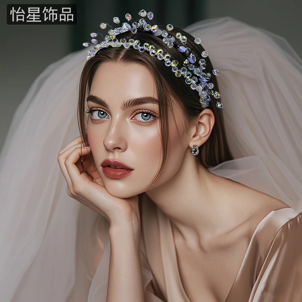 怡星高级感法式复古新款头箍超仙气质双排简约头饰轻奢时尚高档