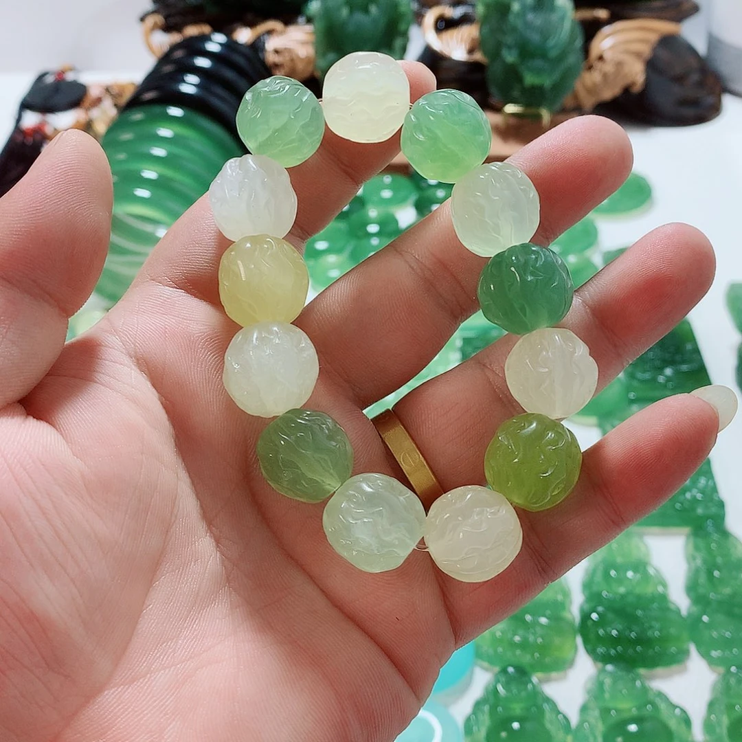 蛇纹石玉未镶嵌手串