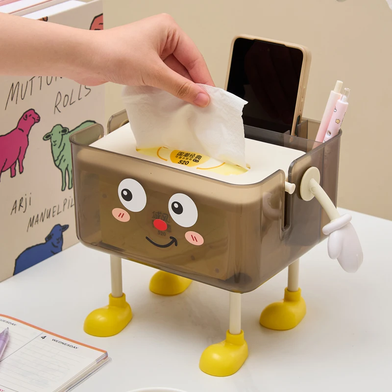 桌面纸巾盒多功能客厅遥控器茶几卧室办公室收纳轻奢创意抽纸盒