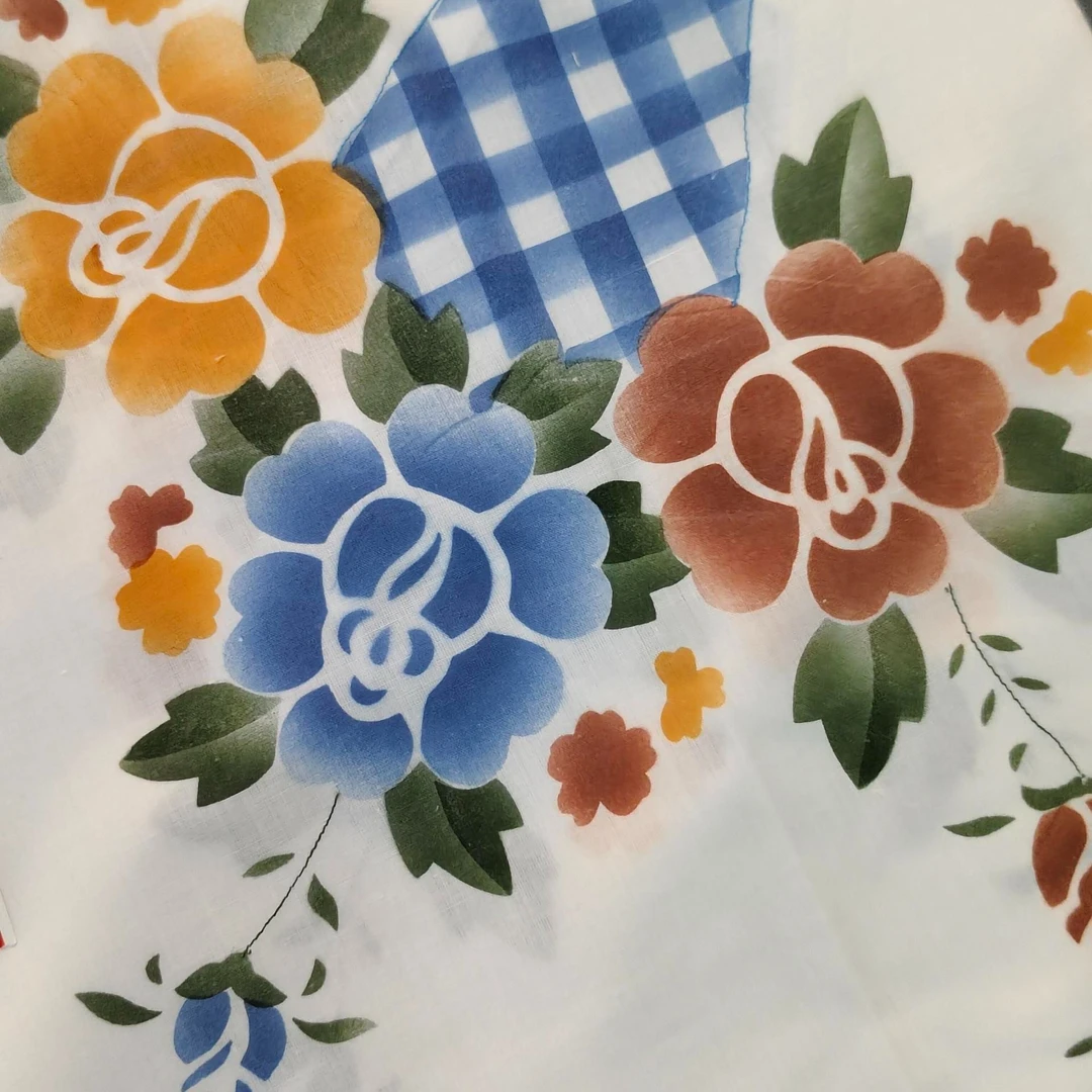 [桌布][外贸尾单]涤棉碎花方格桌布（小规格发2片，大规格发1片！）