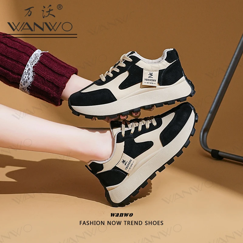 厚底增高百搭女鞋轻便老爹鞋2025春季新款运动休闲软底 运动鞋