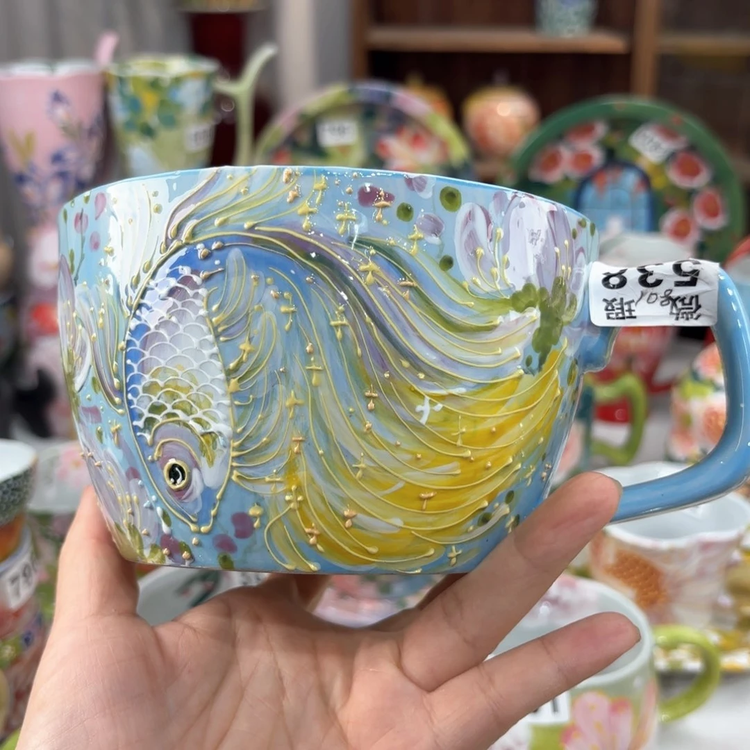 景德镇手绘高温釉下彩陶瓷茶具