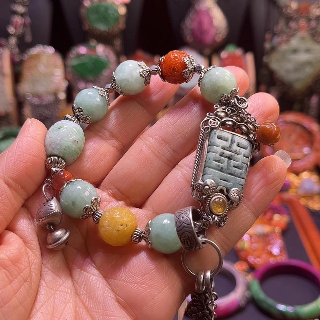 翡翠未镶嵌手链清仓福利