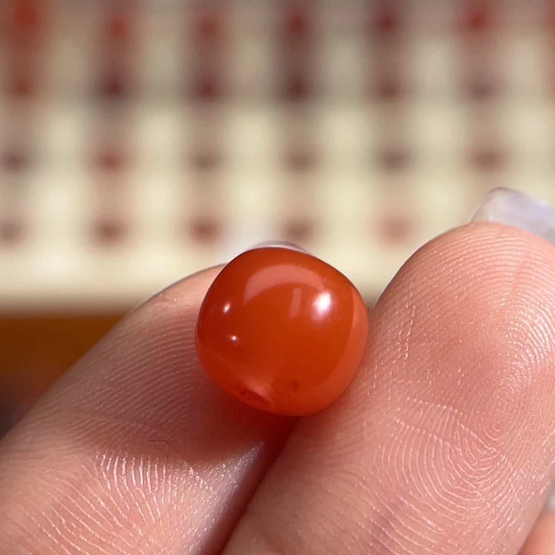 南红玛瑙未镶嵌老型珠9x7.8mm 不退换