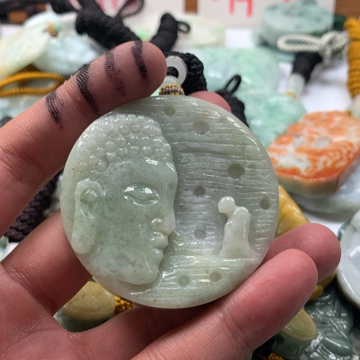 颈饰未镶嵌翡翠保真天然a货翡翠