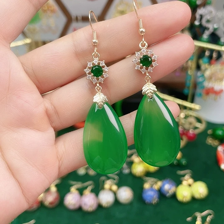 玛瑙/玉髓耳钉合金