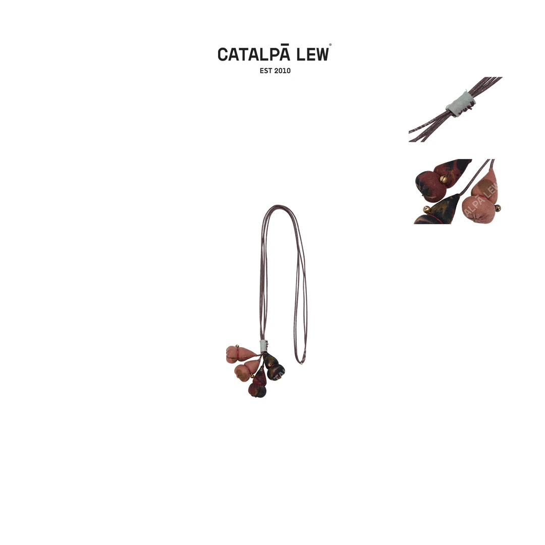 CatalpaLew 合金布艺吊坠 「葫芦福」墟生美学100%亚麻项坠#C40238