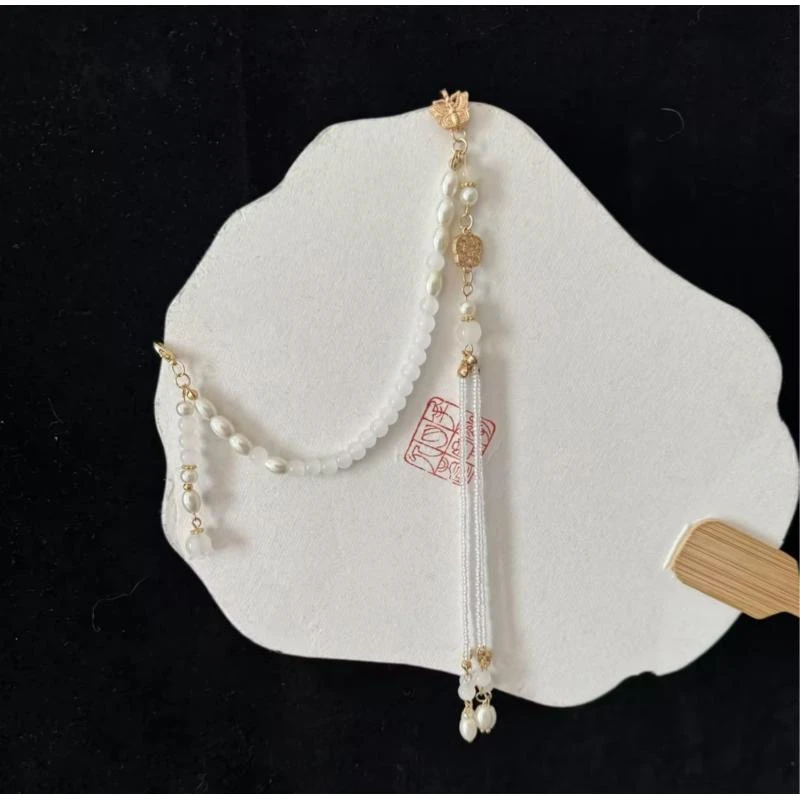 锌合金仿珍珠胸针 新中式汉服旗袍压襟茶服古风服饰挂饰气质胸针