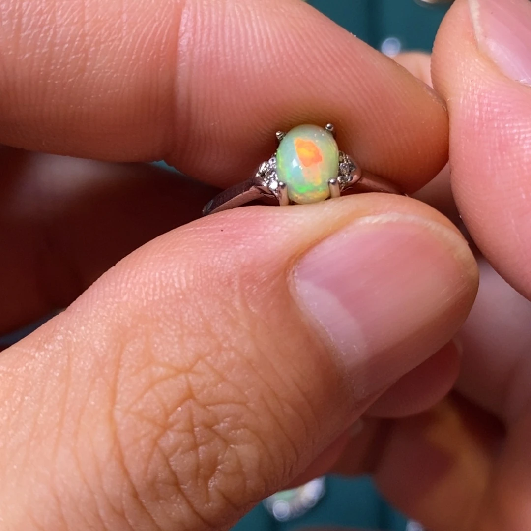 银S925镶嵌欧泊戒指27