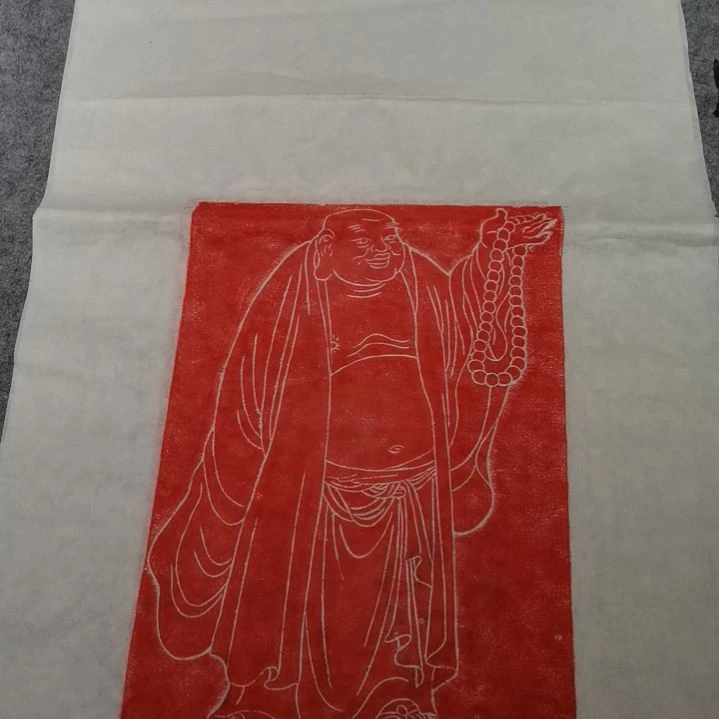 昌化石印石弥勒佛拓片一张三尺整纸大尺寸
