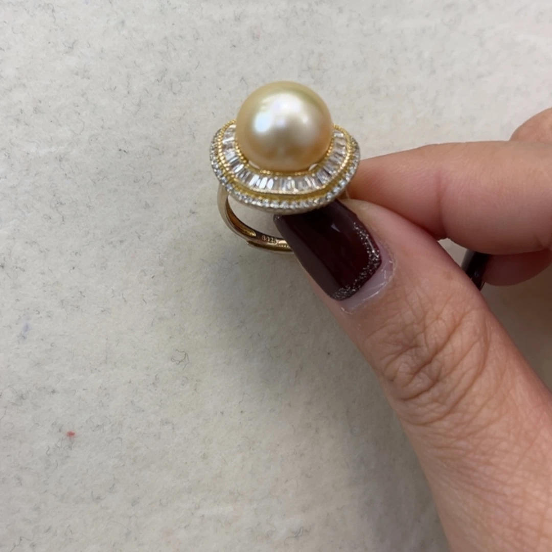 【闪购商品】海水珍珠戒圈银S925镶嵌