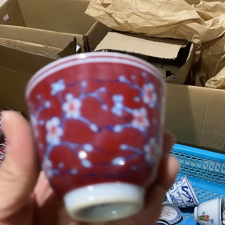 陶其他景德镇红梅小杯