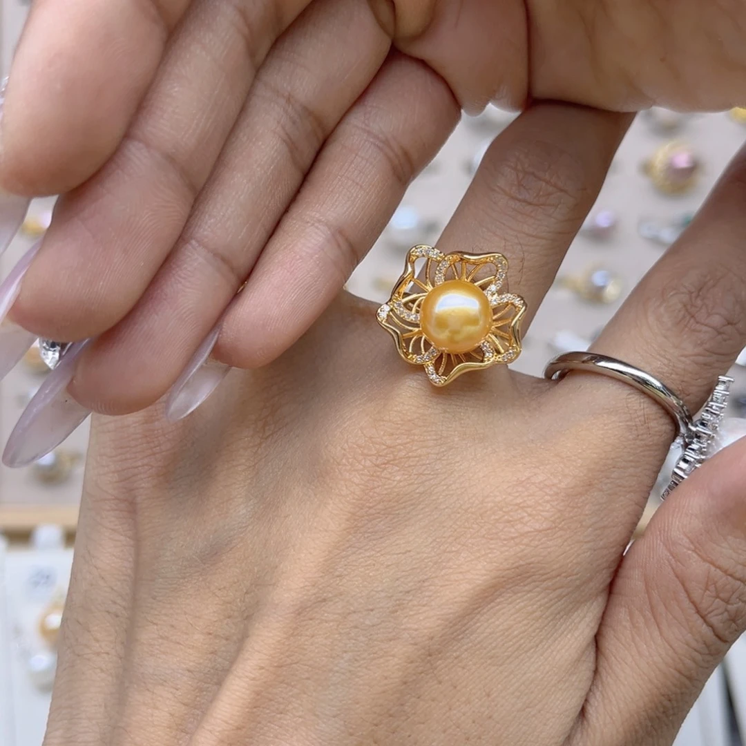 苗***～合金淡水珍珠戒指