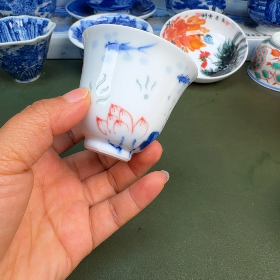瓷景德镇纯手绘茶具圆圆202