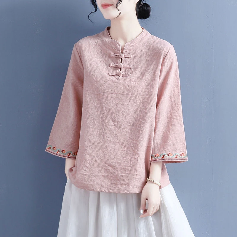 哥弟阿玛施正品外贸出口最后一次订货清关棉嘛绣花提花衬衫女式夏