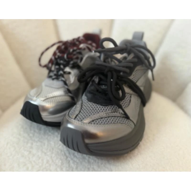 [轻奢] 杨超越同款休闲运动潮牌复古灰色老爹鞋 G24X9815