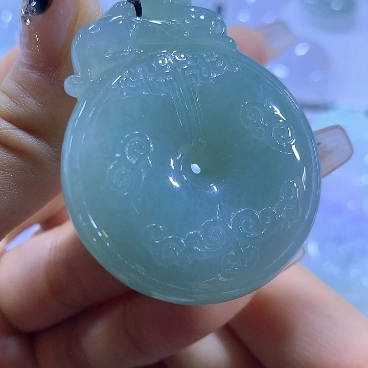 颈饰未镶嵌翡翠天然翡翠A货吊坠