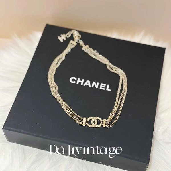 大吉中古/Chanel香奈儿三层金色双c项链