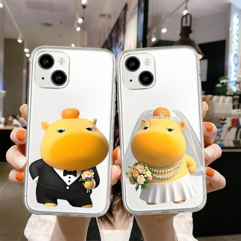 【吗喽】情侣水豚噜噜适用苹果iPhone16pro14小米15华为70手机壳12