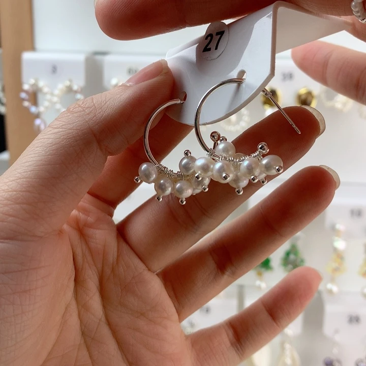 未镶嵌耳饰淡水珍珠