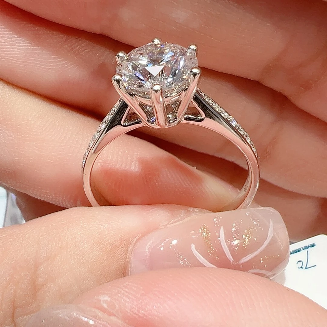 实验室培育钻石18K金镶嵌