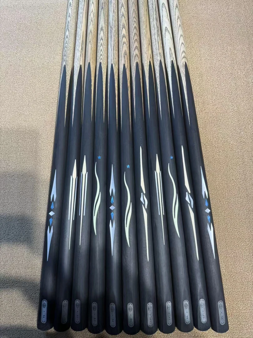 【鼎流S1-4】中式黑八专业小头手工一体免漆台球杆打感发力通透