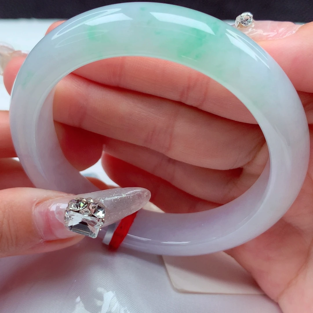 翡翠手镯未镶嵌天然缅甸翡翠A货手镯 95号