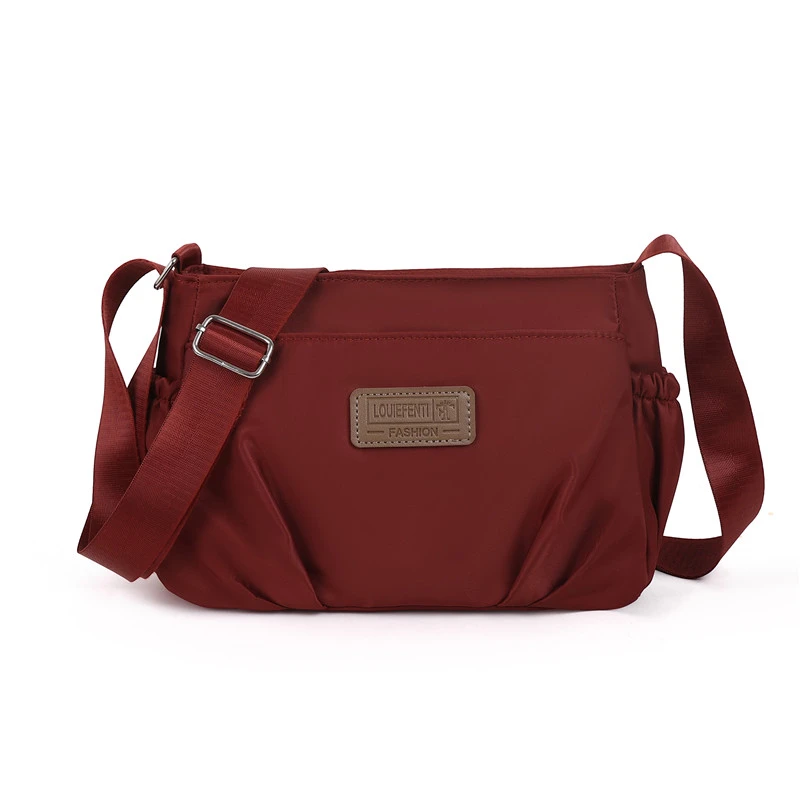 斜挎款妈妈包运动风单肩包拉链暗袋复古风背包单肩防水休闲百搭