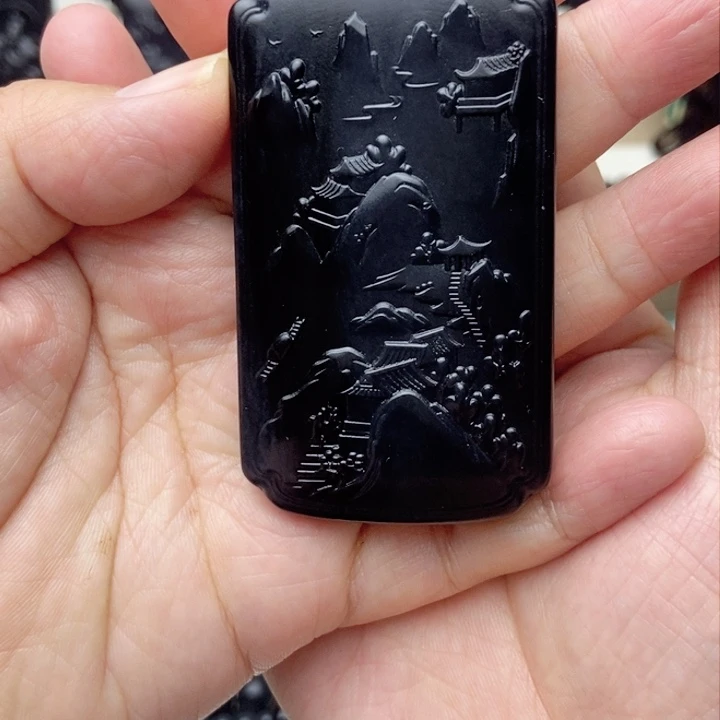 未镶嵌手链和田玉山水牌