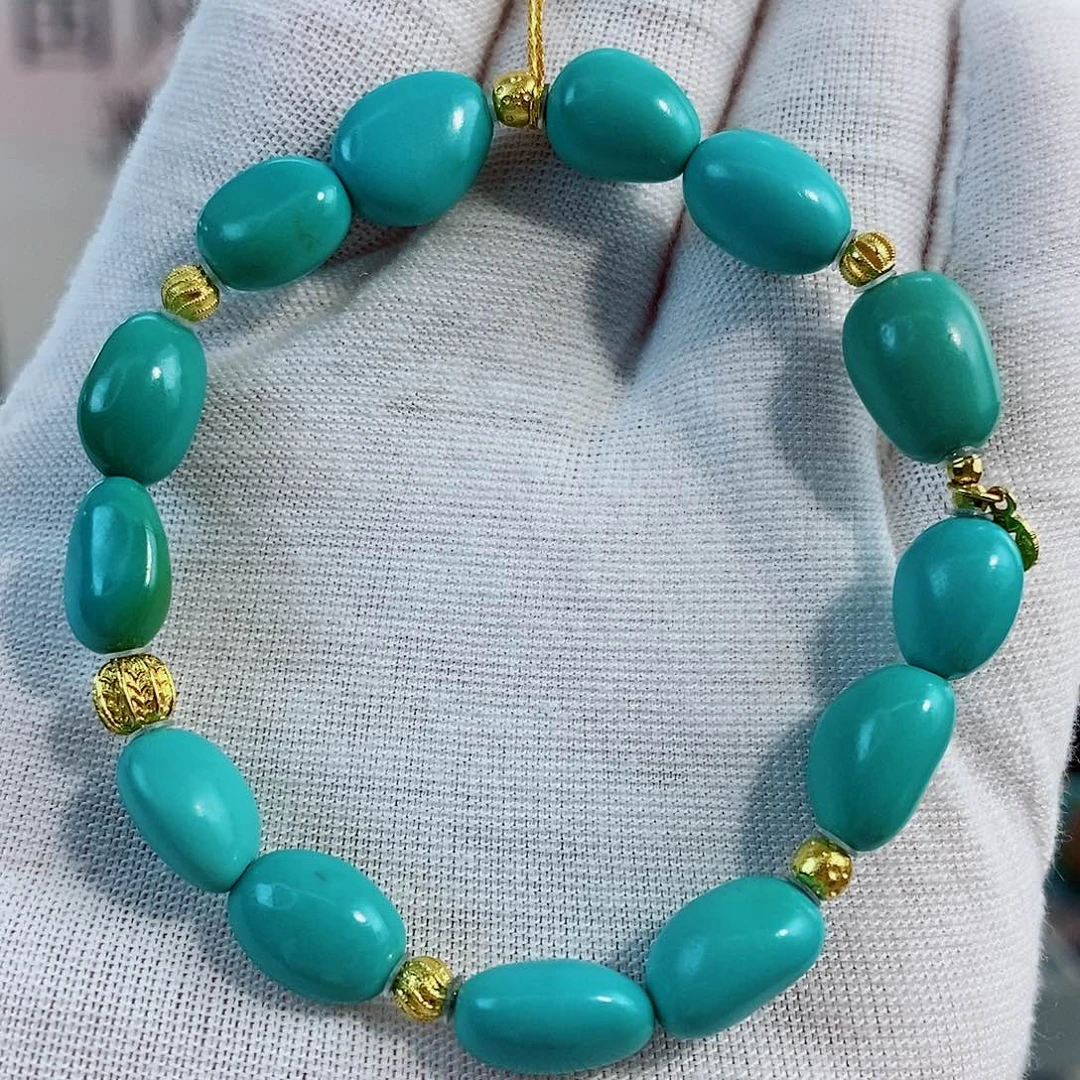 18K金镶嵌绿松石珠宝奇石