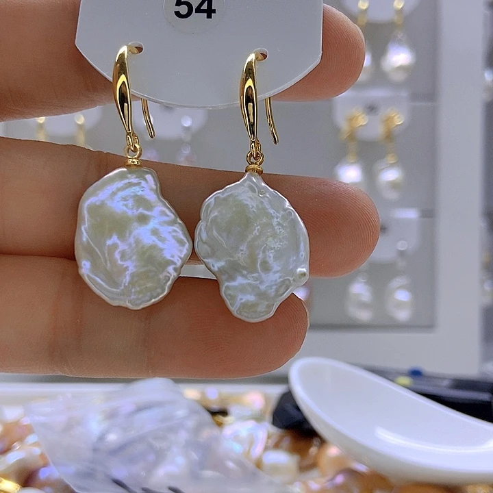 淡水珍珠颈饰银S925镶嵌54