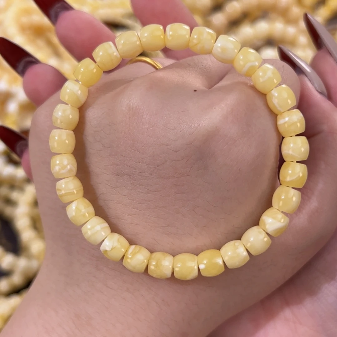 琥珀未镶嵌手链阿尔卑斯浓蜡7.4m