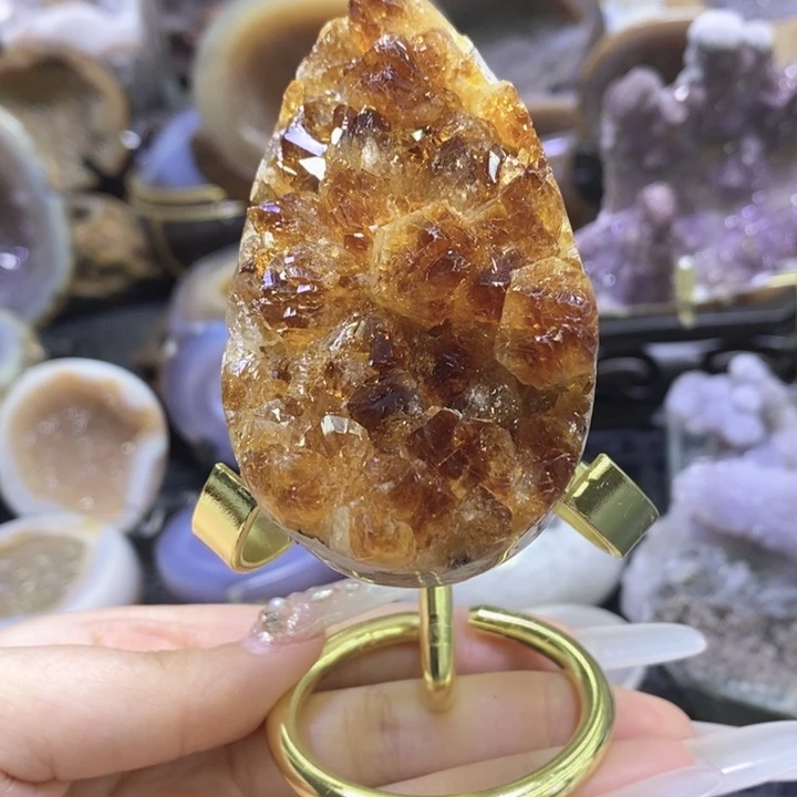 未镶嵌珠宝半成品水晶黄晶蛋