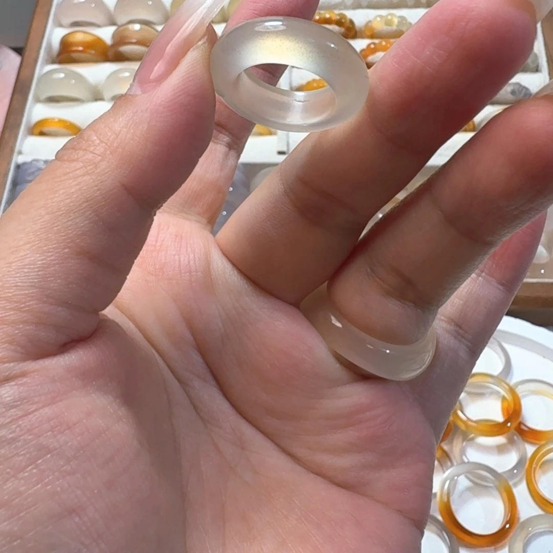 合金戒指玛瑙/玉髓170港7