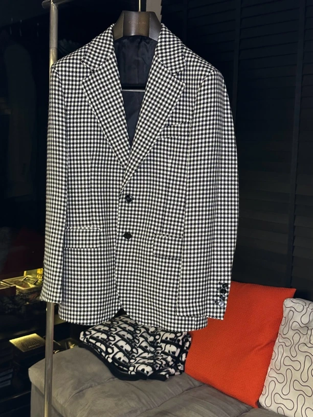 CLARAFARA断码 不退货 经典棋盘格西装