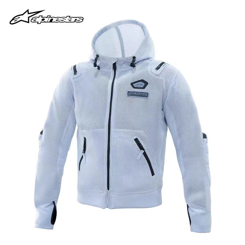 a星夏季骑行服MOFLOW网眼服通风摩托车服休闲卫衣防摔机车服男