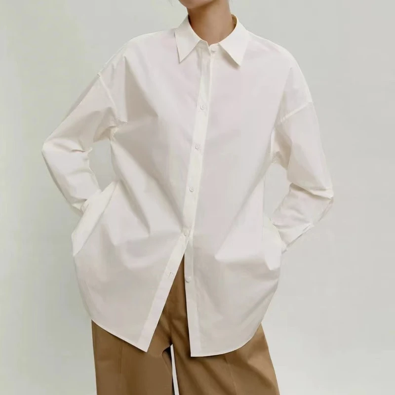 AMAZCOOL高密棉府绸简约百搭衬衫2329